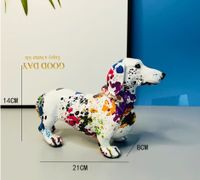 Retro Künstlerisch Hund Kunstharz Ornamente Künstliche Dekorationen sku image 1