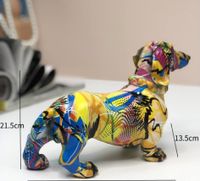 Retro Artistic Dog Synthetic Resin Ornaments Artificial Decorations sku image 5