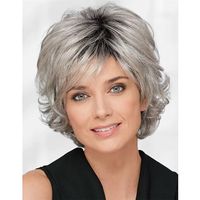 Women's Simple Style Street High Temperature Wire Side Fringe Short Straight Hair Wigs main image 4