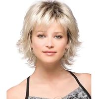Women's Simple Style Street High Temperature Wire Side Fringe Short Straight Hair Wigs sku image 2
