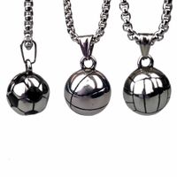 Simple Style Basketball Football Stainless Steel Plating Pendant Necklace main image 7