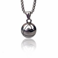 Simple Style Basketball Football Stainless Steel Plating Pendant Necklace sku image 3