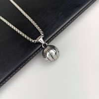 Simple Style Basketball Football Stainless Steel Plating Pendant Necklace main image 6