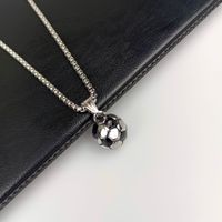 Simple Style Basketball Football Stainless Steel Plating Pendant Necklace main image 5