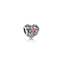 Simple Style Commute Heart Shape Alloy Inlay Birthstone Jewelry Accessories sku image 1