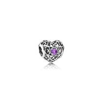 Simple Style Commute Heart Shape Alloy Inlay Birthstone Jewelry Accessories main image 2