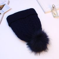 Women's Simple Style Solid Color Pom Poms Eaveless Wool Cap sku image 4