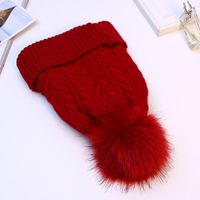 Women's Simple Style Solid Color Pom Poms Eaveless Wool Cap sku image 3