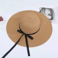 Women's Classic Style Solid Color Big Eaves Sun Hat sku image 1