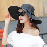 Women's Classic Style Solid Color Big Eaves Sun Hat main image 4