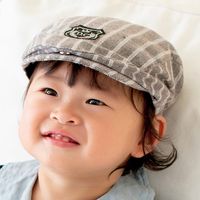 Children Unisex Retro Simple Style British Style Stripe Beret Hat main image 3