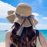 Women's Vacation Solid Color Big Eaves Straw Hat main image 1