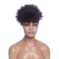 Women's Simple Style Party Stage Street High Temperature Wire Long Bangs Short Curly Hair Wig Net sku image 7