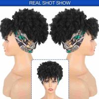 Women's Simple Style Party Stage Street High Temperature Wire Long Bangs Short Curly Hair Wig Net main image 2