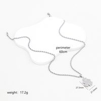 Kupfer Klassisch Übertrieben Überzug Inlay Vierblättriges Kleeblatt Palme Krone Zirkon Halskette sku image 4