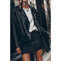 Autumn Sexy Solid Color Polyester Short Mini Dress Skirts main image 2