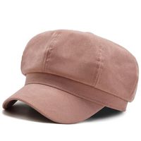 Women's Elegant Retro Simple Style Solid Color Curved Eaves Beret Hat main image 4