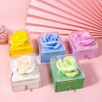 Romantic Simple Style Letter Flower Paper Jewelry Boxes main image 1