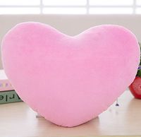 Cute Heart Shape Solid Color Pp Cotton Throw Pillow sku image 1