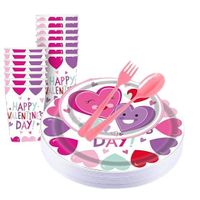Valentine's Day Sweet Pastoral Heart Shape Paper Family Gathering Party Festival Tableware main image 4