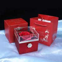 Romantic Solid Color Plastic Valentine'S Day Jewelry Boxes sku image 1