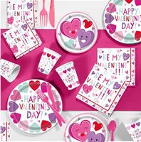 Valentine's Day Sweet Pastoral Heart Shape Paper Family Gathering Party Festival Tableware main image 2