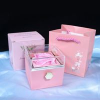 Romantic Solid Color Plastic Valentine'S Day Jewelry Boxes sku image 4