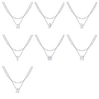 Simple Style Letter Copper 14k Gold Plated Double Layer Necklaces In Bulk main image 4