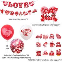 Valentine's Day Romantic Sweet Letter Heart Shape Paper Family Gathering Party Festival Balloons Decorative Props main image 2