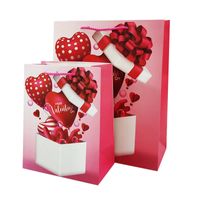 Valentine's Day Lady Cartoon Paper Card Party Date Gift Bags sku image 3