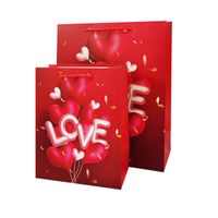 Valentine's Day Lady Cartoon Paper Card Party Date Gift Bags sku image 2