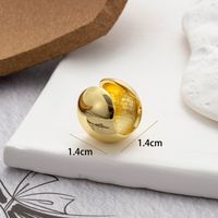 1 Piece Vintage Style Cool Style C Shape Geometric Plating Copper 18k Gold Plated Ear Studs sku image 4