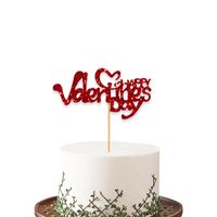 Día De San Valentín Romántico Letra Forma De Corazón Papel Fiesta Festival Adornos Colgantes Suministros De Decoración De Pasteles main image 4