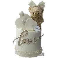 Valentine's Day Simple Style Heart Shape Wood Family Gathering Party Festival Cake Decorating Supplies main image 3