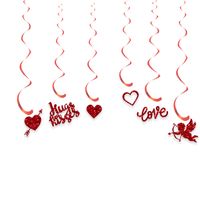 Valentine's Day Romantic Letter Heart Shape Paper Party Festival Hanging Ornaments Cake Decorating Supplies sku image 3