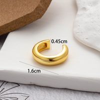 1 Piece Vintage Style Cool Style C Shape Geometric Plating Copper 18k Gold Plated Ear Studs sku image 2