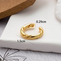 1 Piece Vintage Style Cool Style C Shape Geometric Plating Copper 18k Gold Plated Ear Studs sku image 6