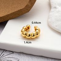 1 Piece Vintage Style Cool Style C Shape Geometric Plating Copper 18k Gold Plated Ear Studs sku image 3
