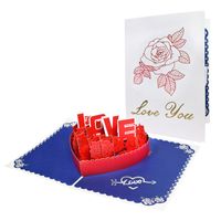 La Saint-valentin Sucré Lettre Forme De Cœur Papier Fête Date Festival Carte sku image 11