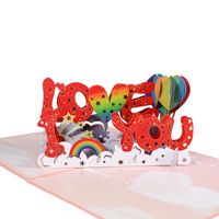 Valentine's Day Sweet Letter Heart Shape Paper Party Date Festival Card sku image 1