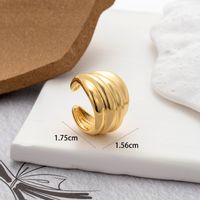 1 Piece Vintage Style Cool Style C Shape Geometric Plating Copper 18k Gold Plated Ear Studs sku image 14