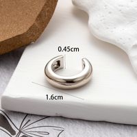 1 Piece Vintage Style Cool Style C Shape Geometric Plating Copper 18k Gold Plated Ear Studs sku image 1