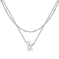 Simple Style Letter Copper 14k Gold Plated Layered Necklaces In Bulk sku image 2