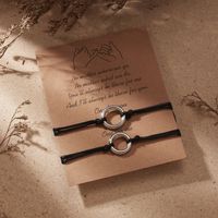 Einfacher Stil Klassischer Stil Kreis Legierung Wachslinie Valentinstag Unisex Armbänder main image 4