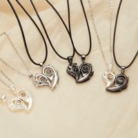 Elegant Streetwear Heart Shape Alloy Plating Valentine's Day Couple Pendant Necklace main image 5