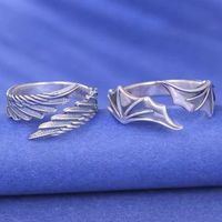 Classic Style Streetwear Wings Alloy Valentine's Day Couple Rings main image 4