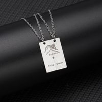 Basic Classic Style Geometric Stainless Steel Pendant Necklace main image 4