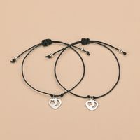 Elegant Streetwear Star Moon Heart Shape Alloy Rope Plating Valentine's Day Unisex Drawstring Bracelets main image 4