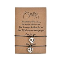 Elegant Streetwear Star Moon Heart Shape Alloy Rope Plating Valentine's Day Unisex Drawstring Bracelets sku image 2