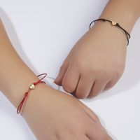 Einfacher Stil Herzform Legierung Seil Valentinstag Unisex Armbänder main image 5